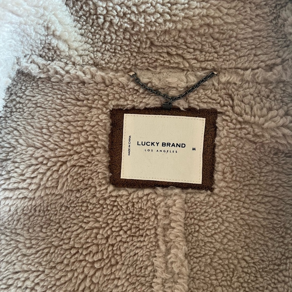 Lucky Brand Cream Sherpa Outerwear